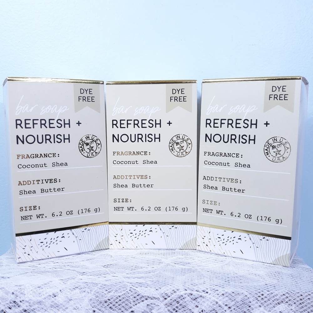 San Francisco Soap Co Coconut Shea Butter Glycerin Bath Bars Set of 3 New